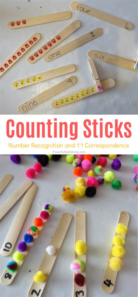 Super Fun Counting Stick Game For Preschoolers