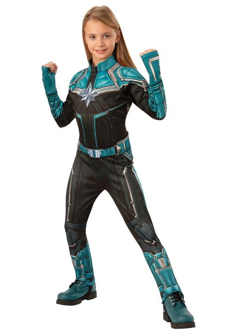 Deluxe Captain Marvel Kree Suit Girls Costume