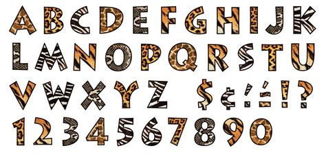 8 Wild Animal Font Images - Animal Print Letters Font, Wild Animal ...