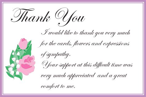 Thank You Note Etiquette For Sympathy Cards