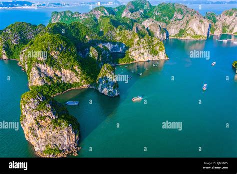 Aerial view of Ha Long Bay Stock Photo - Alamy