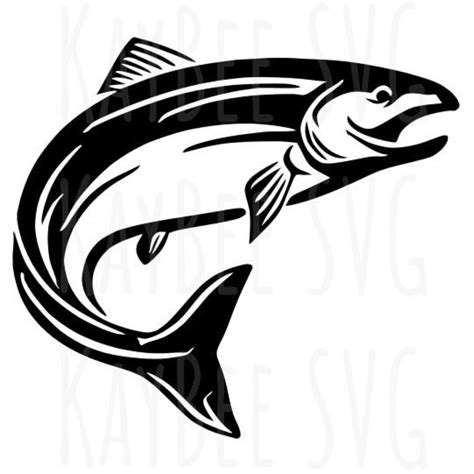 Salmon Fish SVG PNG JPG Clipart Digital Cut File Download for - Etsy