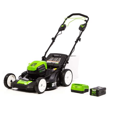 Greenworks 80V 21" Self Propelled Mower, 5Ah Battery and Charger ...