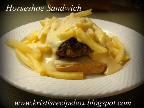 Kristi's Recipe Box: Horseshoe Sandwich (Cheese Sauce Recipe)