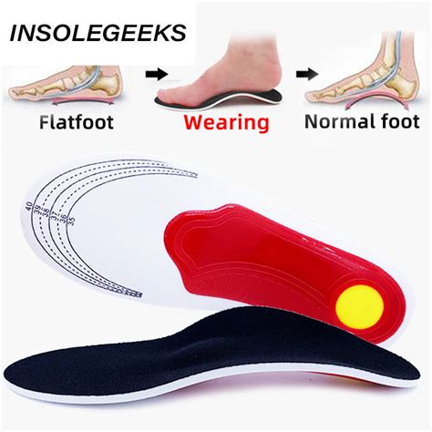 Premium Orthotic High Arch Support Insoles Gel Pad 3D Arch Support Flat ...