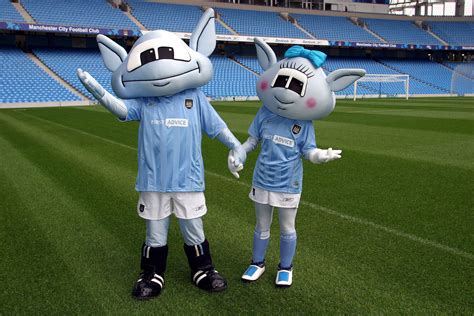 Mascots - Moonbeam and Moonchester working hard at Man City ...