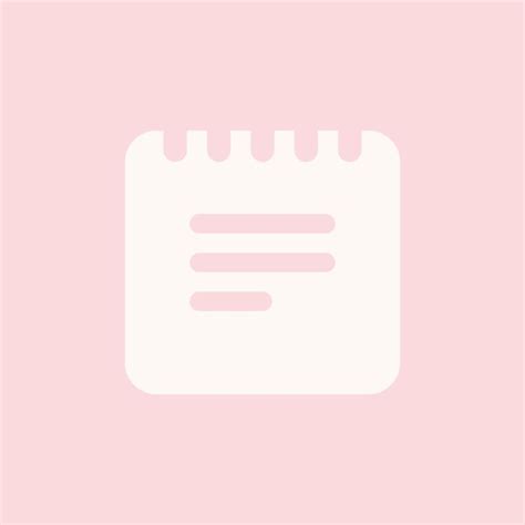 [pastel pink] notes logo | App icon design, Simple designs to draw ...