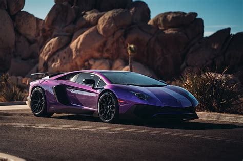 HD wallpaper: Lamborghini Aventador SuperVeloce Coupe, Purple, 5K ...