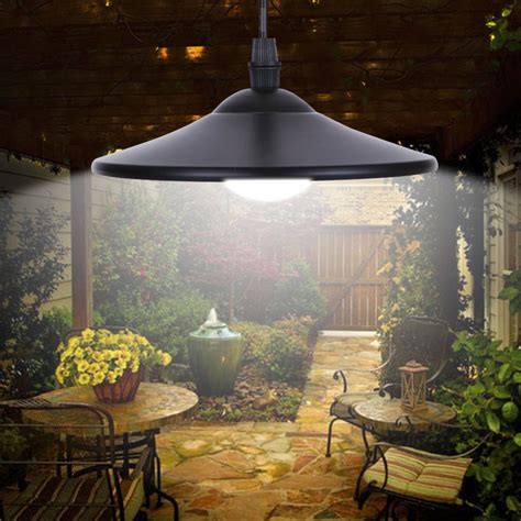 Solar Powered Hanging Garden Shed Light Lamp Outdoor Garage Remote ...