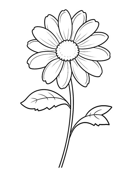 75 Printable Flower Coloring Pages For Kids (2023 Free), 57% OFF