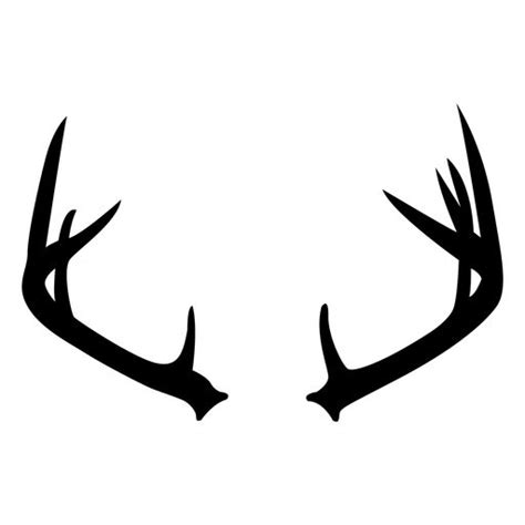 Whitetail deer antler silhouette #AD , #deer, #antler, #silhouette, # ...