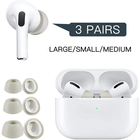 Gray Memory Foam Replacement Tips fit Airpod Pro Earbuds 1 Pair Each ...