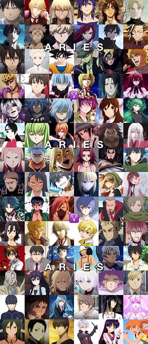 Aries Anime Characters ♈️🔥 | Anime zodiac, Zodiac characters, Anime