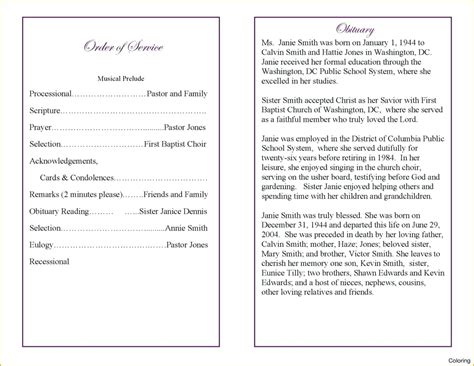 Catholic Funeral Mass Booklet Template