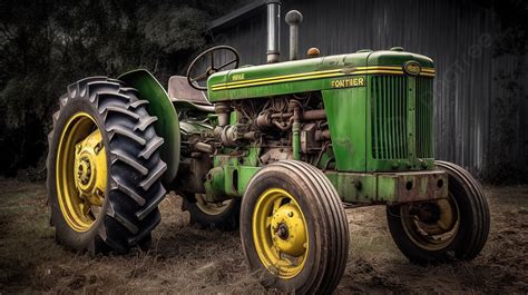 Green Tractor On The Dirt Background, Tractor Picture John Deere ...