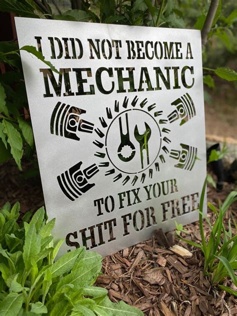 Mechanic Metal Sign Garage Shop Man Cave - Etsy India