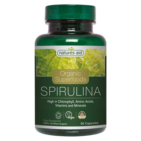 Organic Spirulina Capsules | Natures Aid