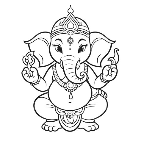 Color Printable Deity Of Hindu Religion Lord Ganesha Coloring Pages For ...