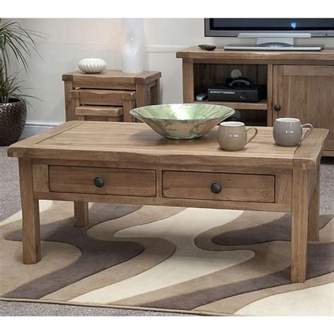 Rustic Solid Oak Coffee Table - Sale Price Available