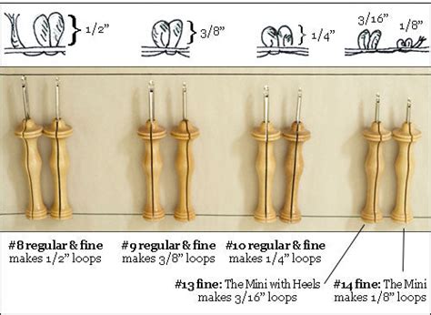 use with yarn or 6.7, & 8 cut wool strips Oxford Punch Needle Size 10 ...