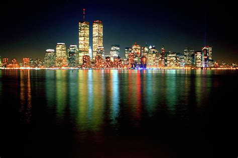 World Trade Center Twin Towers, Lower Manhattan New York City Nighttime ...