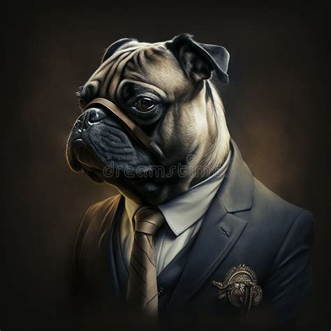 Dog formal business suit stock illustration. Illustration of corporate ...