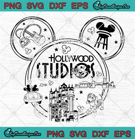 Hollywood Studios Disney Gift SVG PNG, Mickey Hollywood Tower Hotel SVG ...