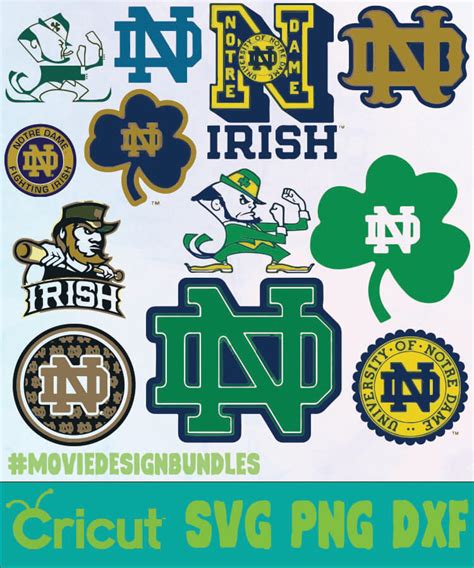 Notre Dame Fighting Irish NCAA SVG, PNG, DXF - Movie Design Bundles