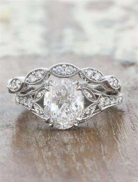 Natali: Intricate Vintage-Inspired Curved Wedding Ring | Ken & Dana