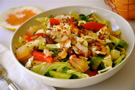 Pomelo Salad with Toasted Almonds & Coconut | Ordinary Vegan