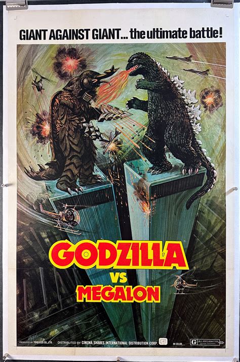 GODZILLA VS MEGALON, Original Toho Godzilla Film Poster - Original ...