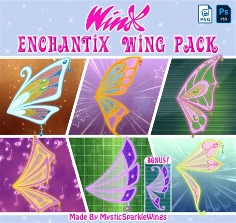 Winx Club: Enchantix Wing Pack by MysticSparkleWings on DeviantArt