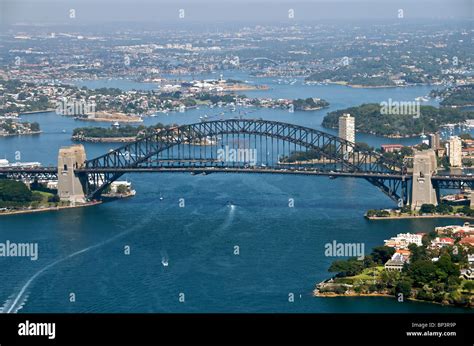 Aerial view Sydney Harbour Bridge Sydney NSW Australia Stock Photo - Alamy