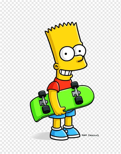 Bart Simpson memegang skateboard, Bart Simpson Homer Simpson Lisa ...