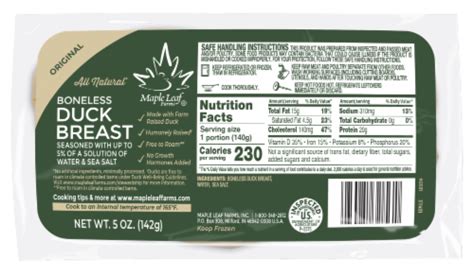 Maple Leaf Farms® All Natural Boneless Duck Breast, 5 oz - Pick ‘n Save