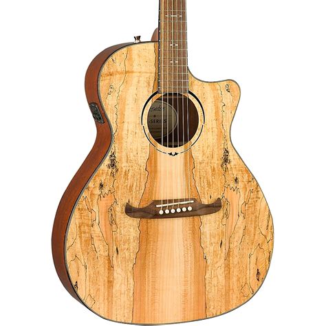 Fender FA-345CE Spalted Maple Auditorium Acoustic-Electric Guitar ...