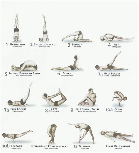 Printable Posters of Asanas Yoga for Beginners | 101 Activity