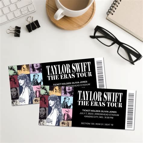 Taylor Swift the Era's Tour Concert Ticket for Gifting or Memorabilia ...