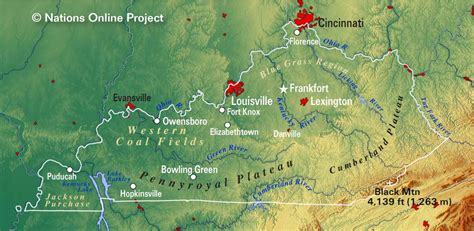 Ky State Map With Cities