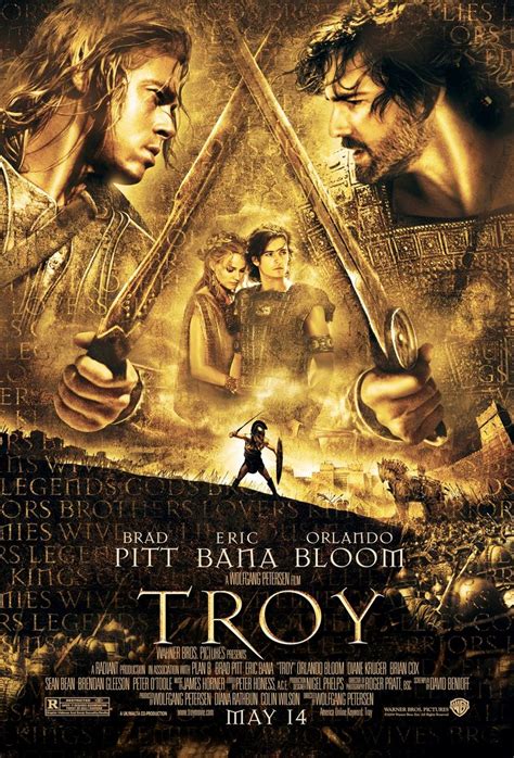 "Troy" movie poster, 2004. This was the first film produced by Plan B ...