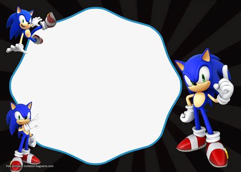 Printable Sonic Invitation Template