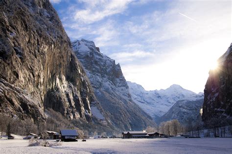 Winter valley in Lauterbrunnen | Natural landmarks, Valley, Landmarks