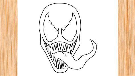 How to Draw Venom Face - YouTube