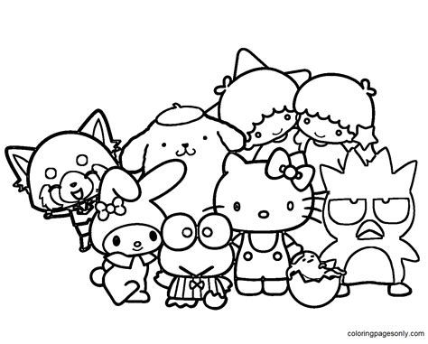 Sanrio Printable Coloring Pages