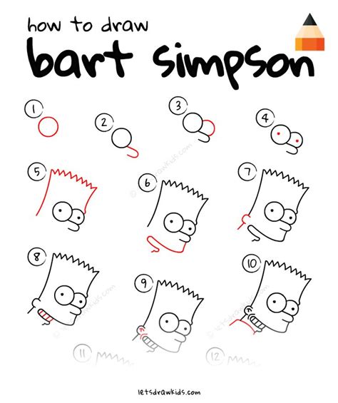 Learn How To Draw Bart Simpson with this step-by-step tutorial and ...