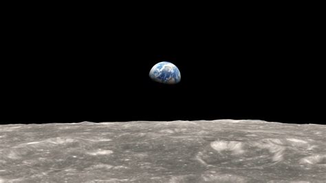 Apollo 8 - Earthrise from Moon With Genesis Reading - YouTube