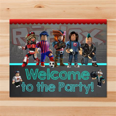 Roblox Welcome Sign Roblox Birthday Party Banner Roblox - Etsy