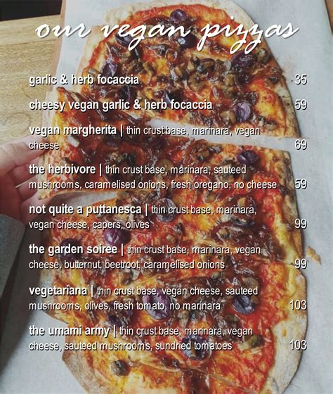 Our Vegan Pizza Menu - Mujō Bar & Restaurant