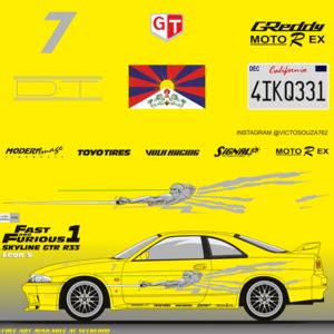 arte decal skyline gtr33 leon's fast and furious 1 Logo PNG Vector (CDR ...