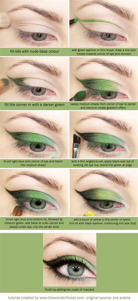 Green is good. A makeup look and tutorial. - Wonder Forest